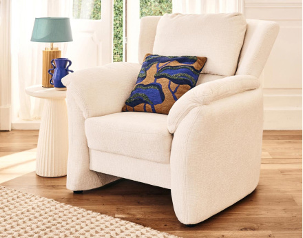 Fauteuil en tissu velours relief Bastille