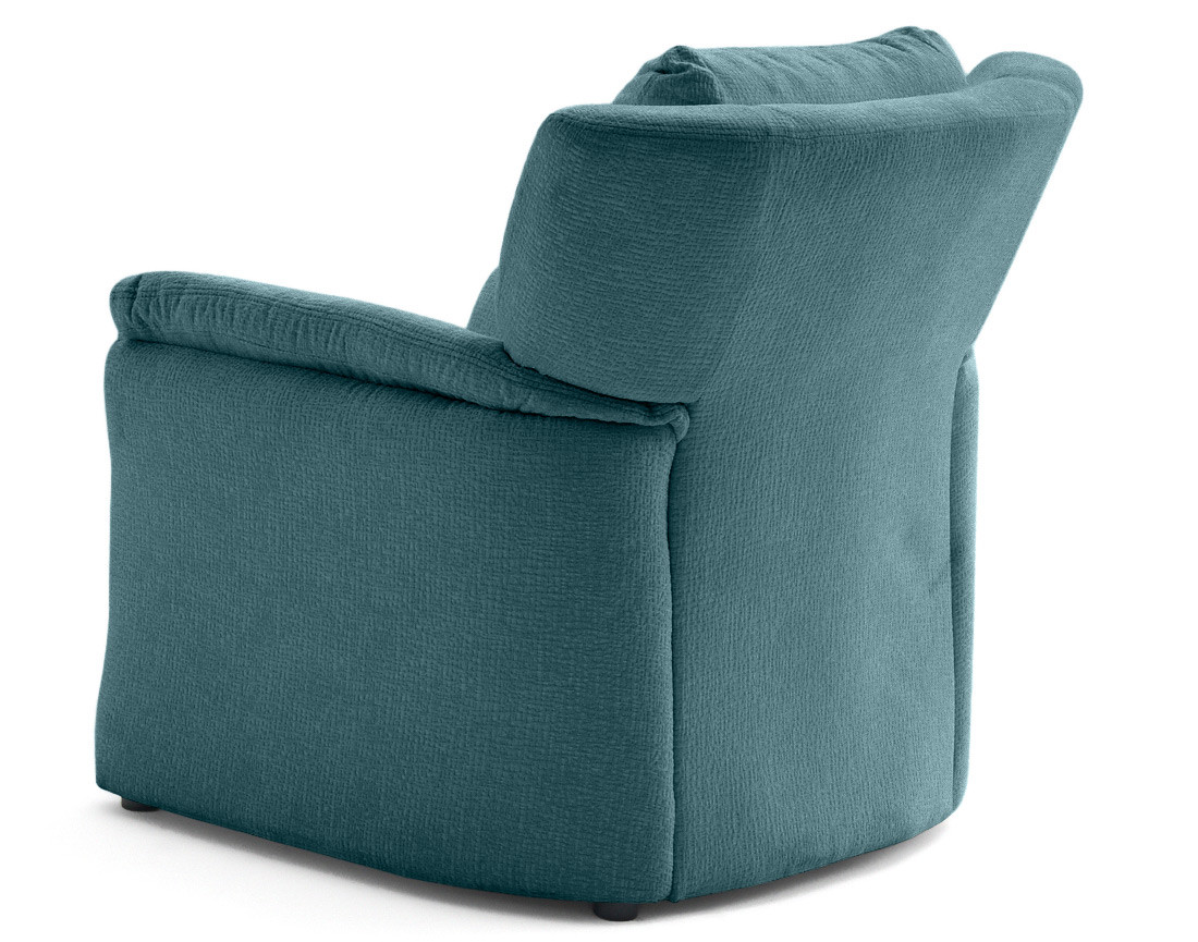 Fauteuil en tissu velours relief Bastille