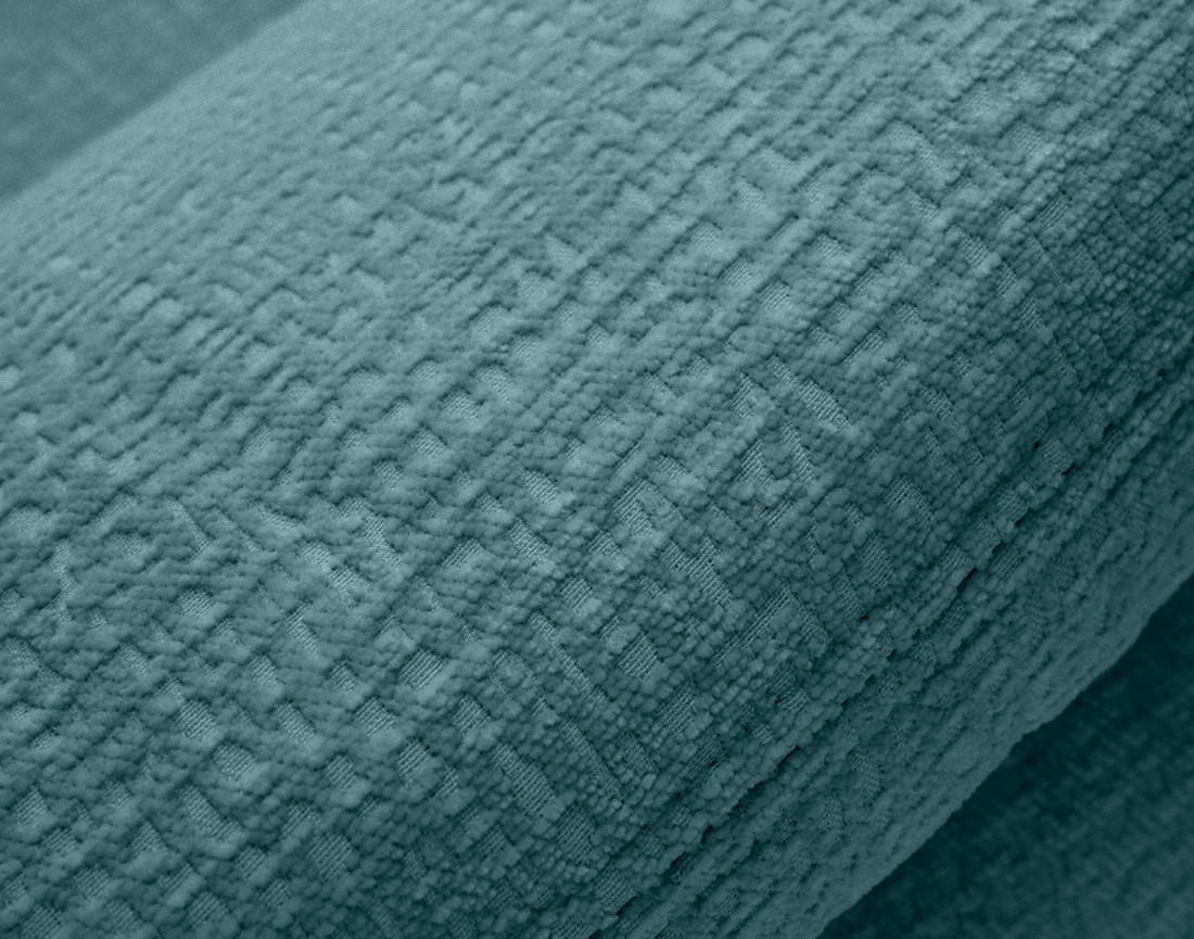 Fauteuil en tissu velours relief Bastille