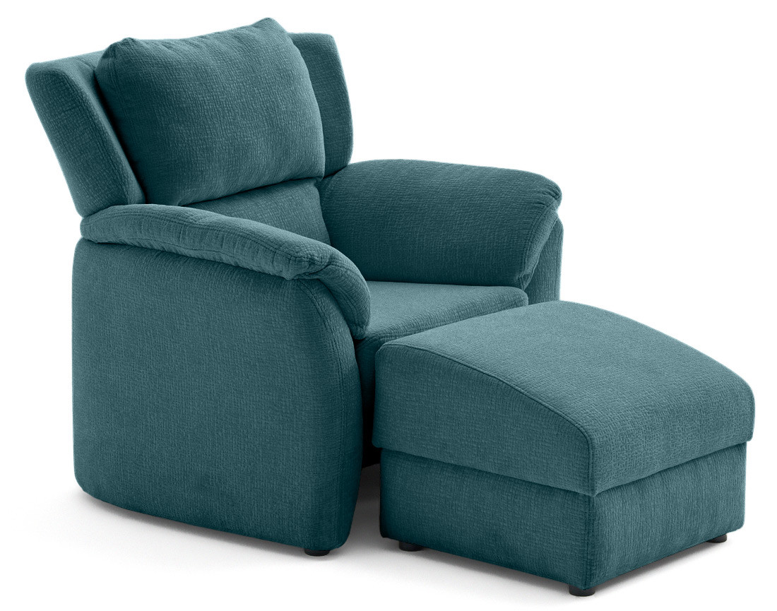Fauteuil en tissu velours relief Bastille