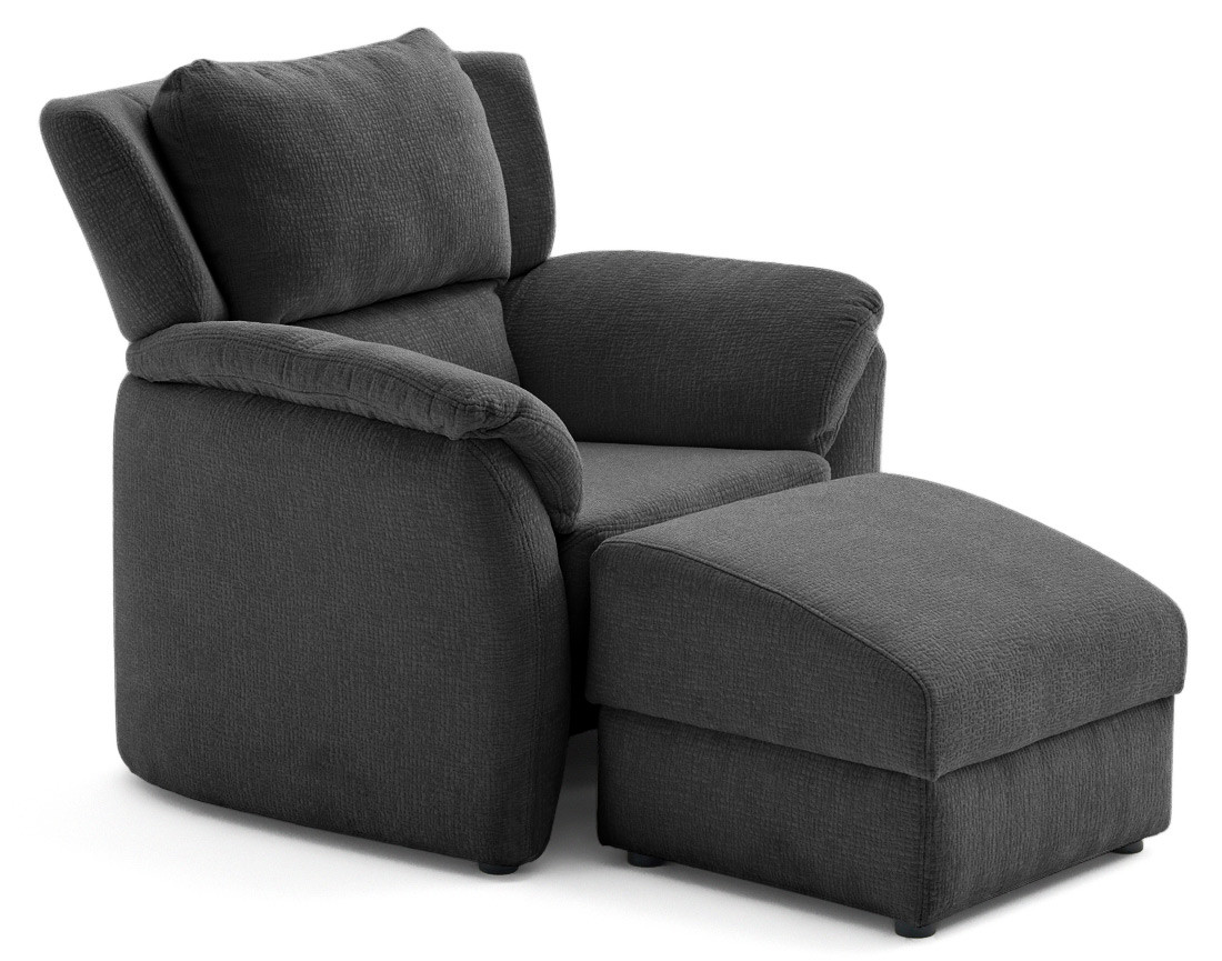 Fauteuil en tissu velours relief Bastille