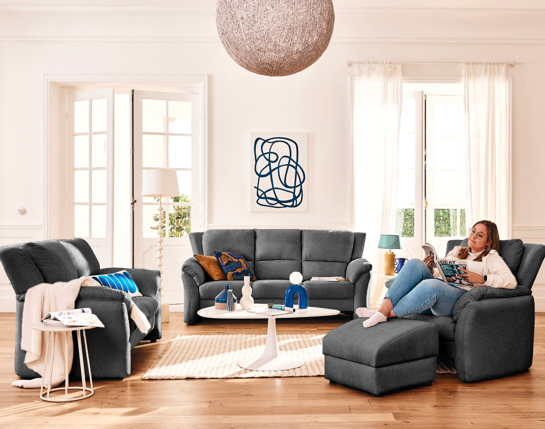 Fauteuil en tissu velours relief Bastille