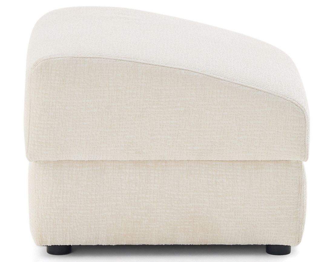 Pouf en tissu velours relief Bastille