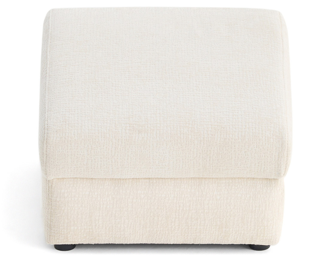 Pouf en tissu velours relief Bastille