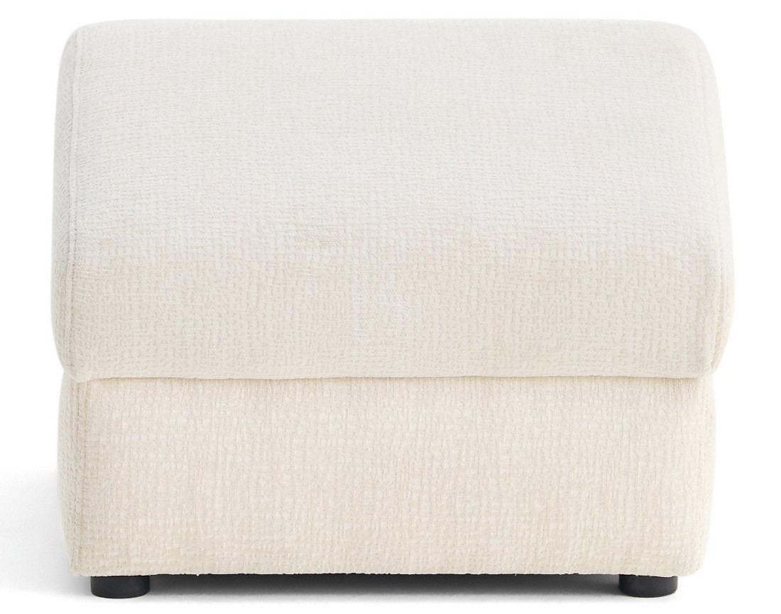 Pouf en tissu velours relief Bastille