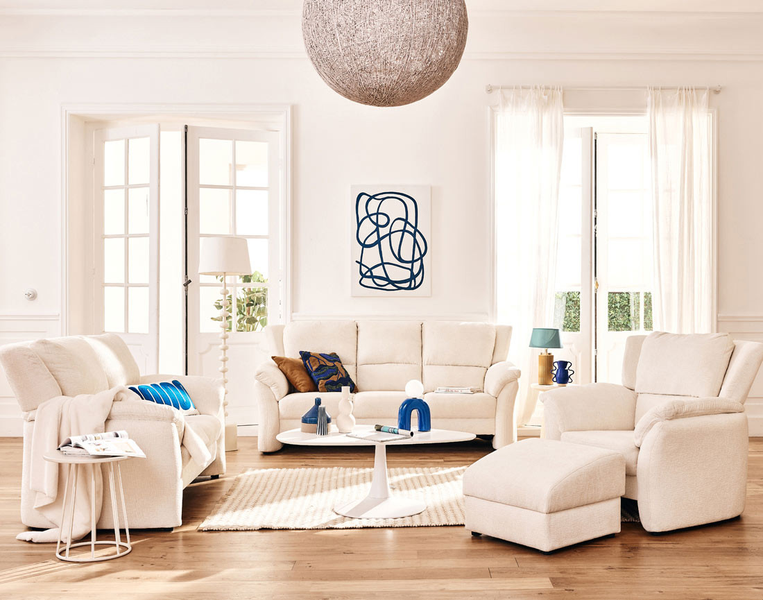 Pouf en tissu velours relief Bastille