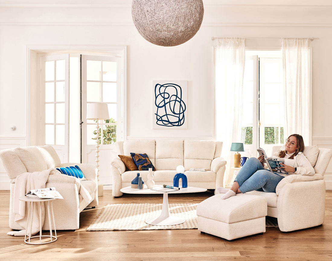 Pouf en tissu velours relief Bastille