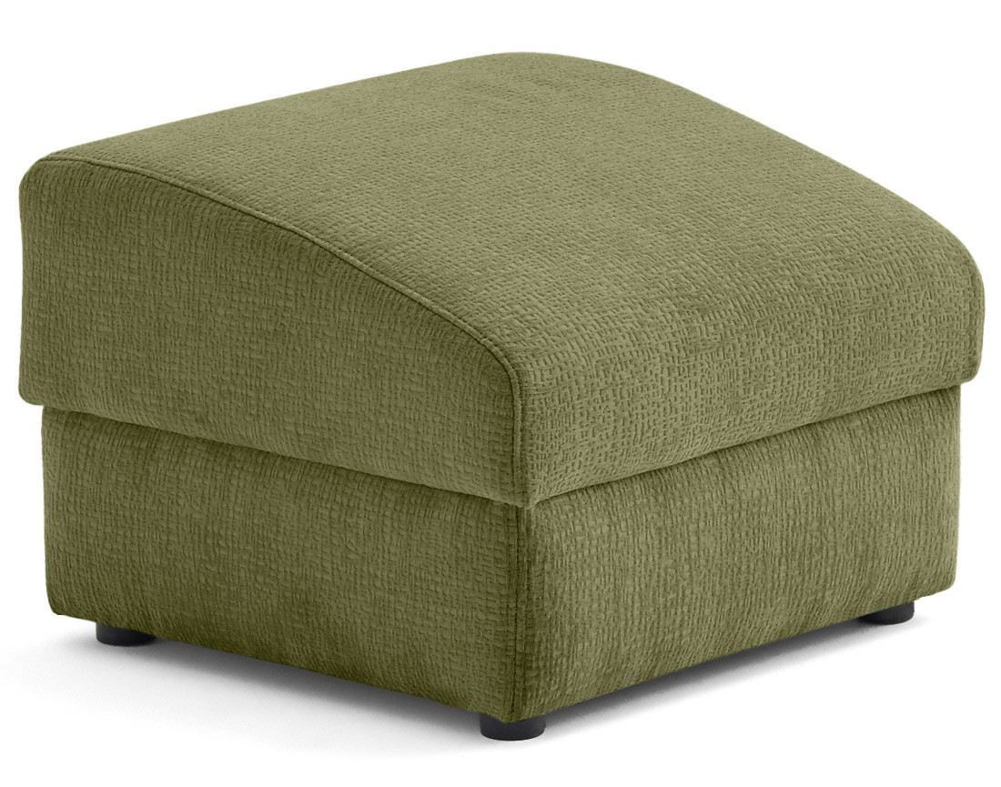 Pouf en tissu velours relief Bastille