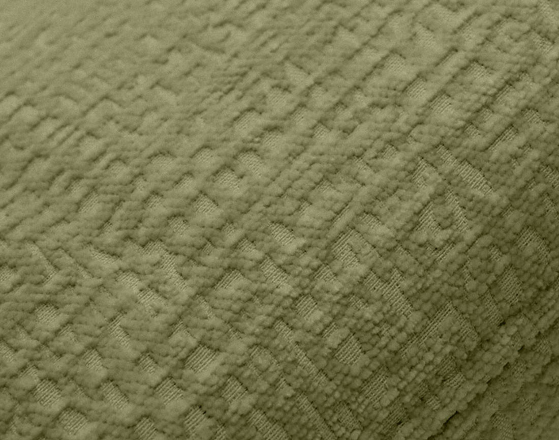 Pouf en tissu velours relief Bastille