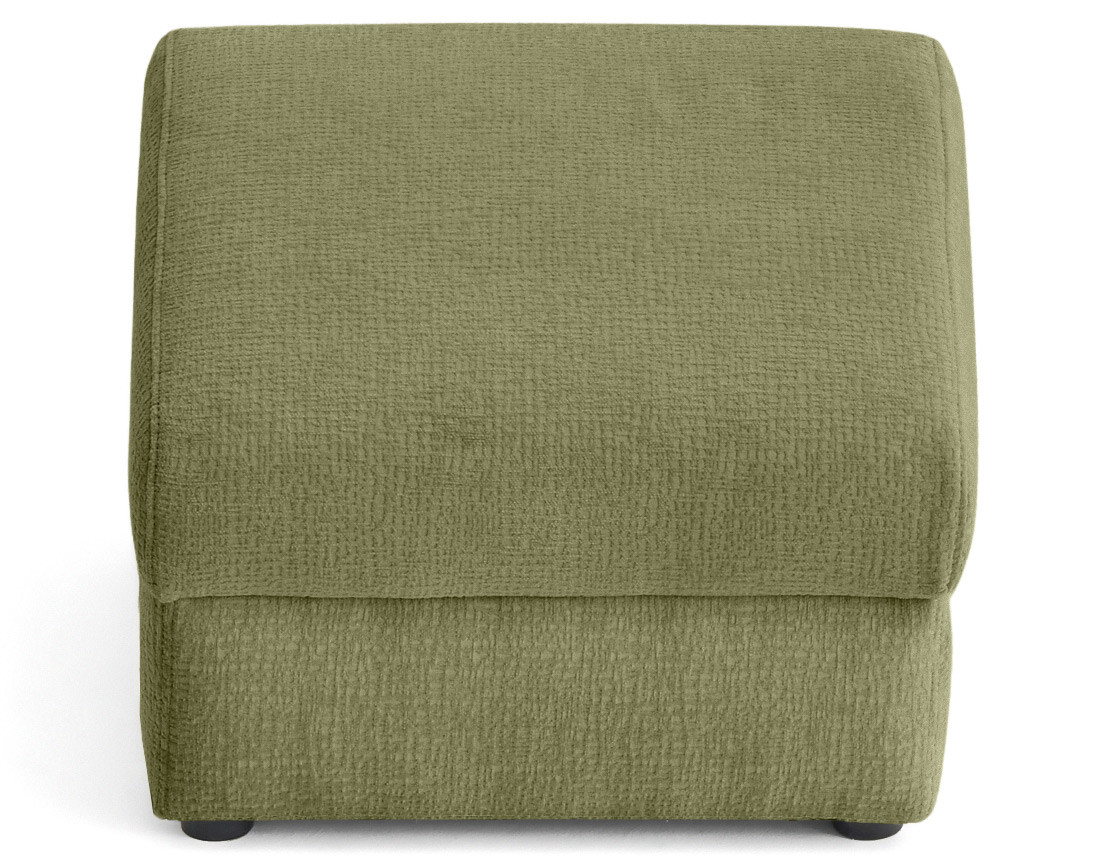 Pouf en tissu velours relief Bastille
