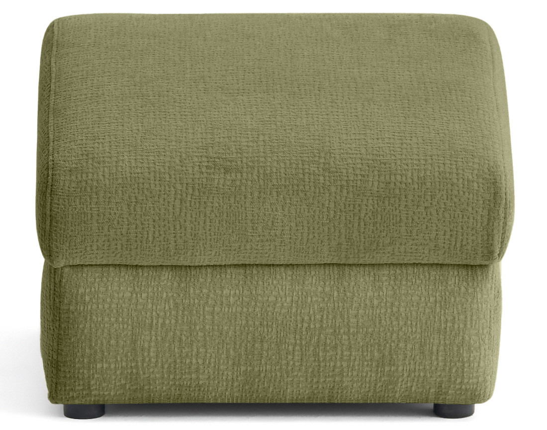 Pouf en tissu velours relief Bastille