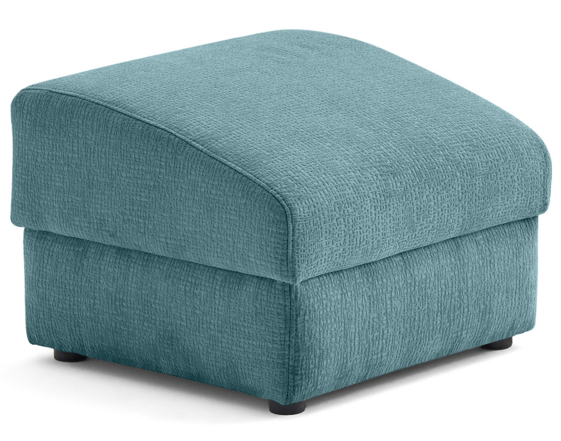 Pouf en tissu velours relief Bastille