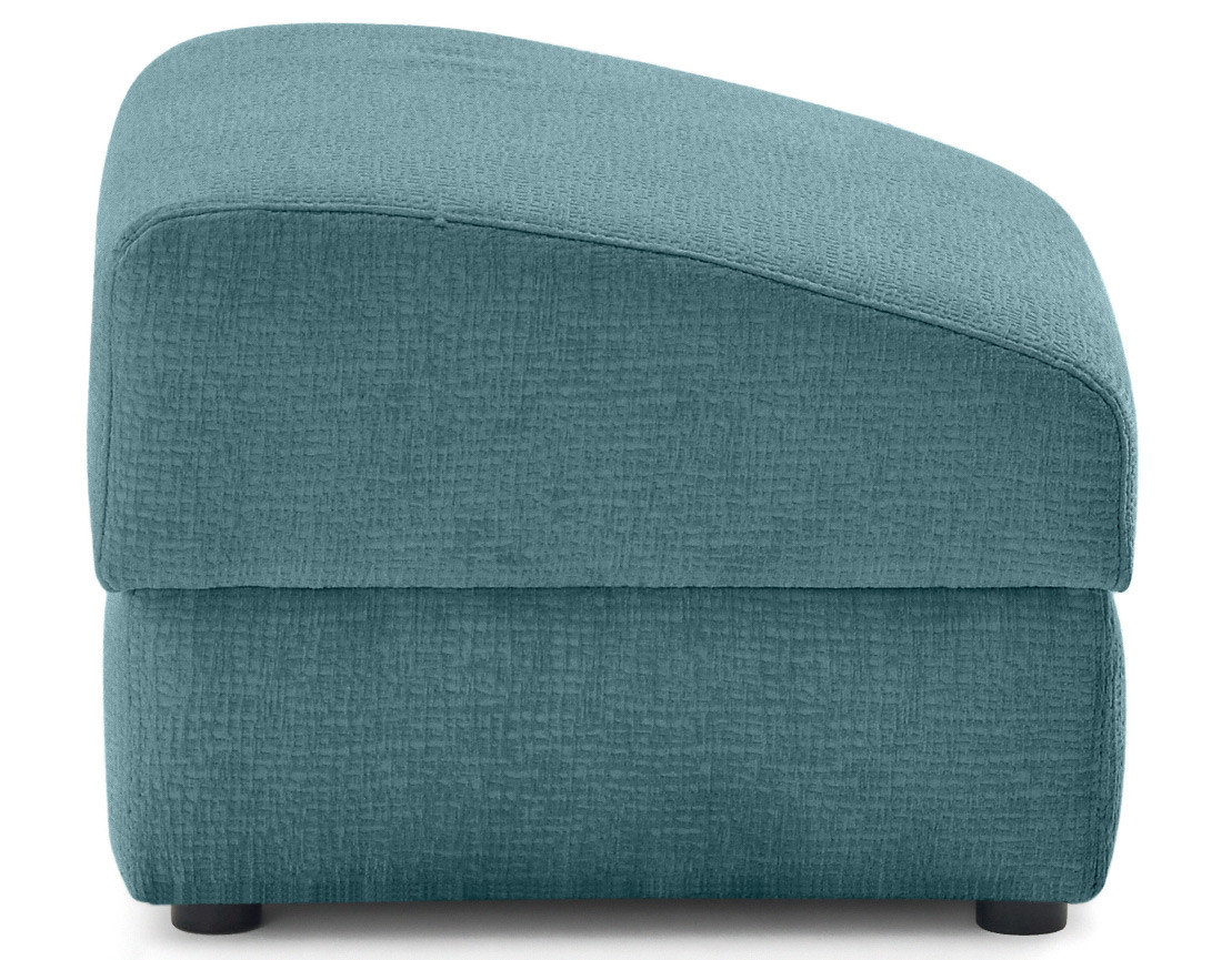 Pouf en tissu velours relief Bastille