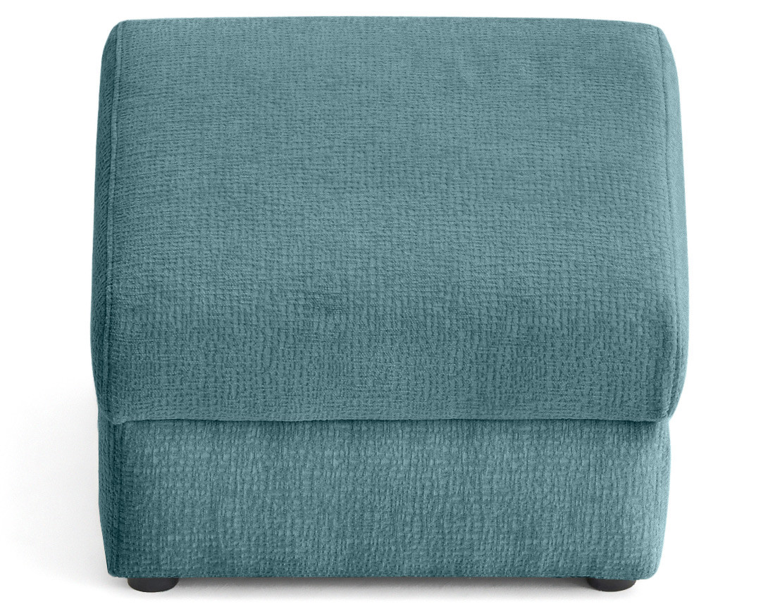 Pouf en tissu velours relief Bastille