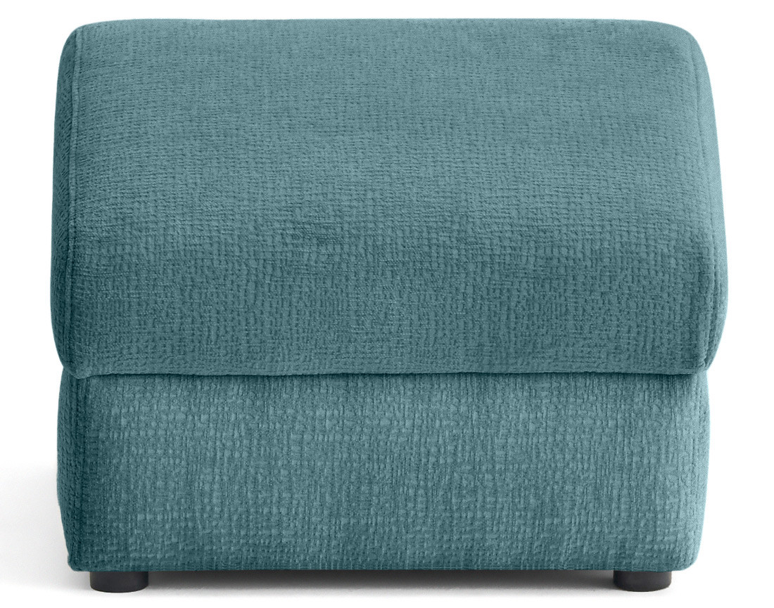 Pouf en tissu velours relief Bastille