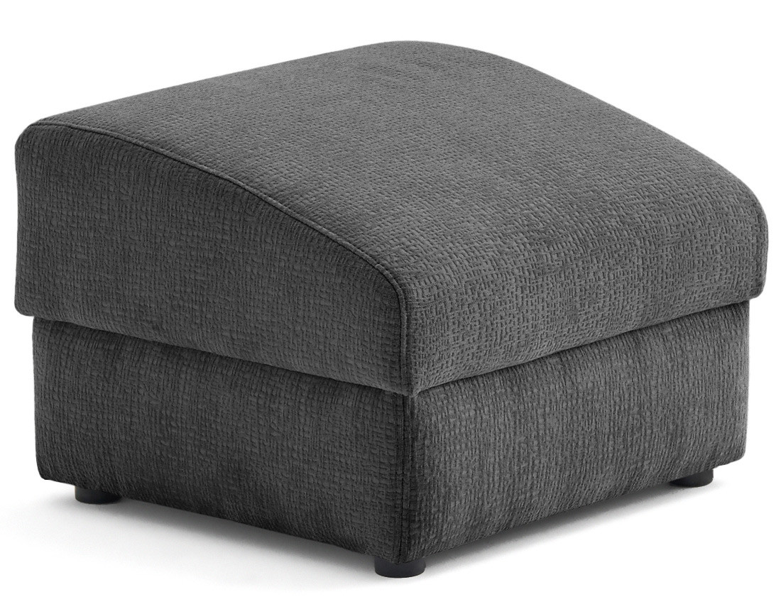 Pouf en tissu velours relief Bastille