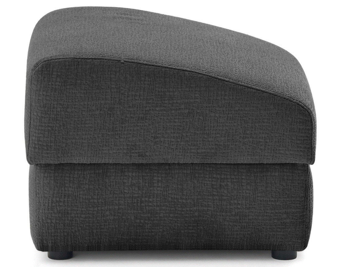 Pouf en tissu velours relief Bastille