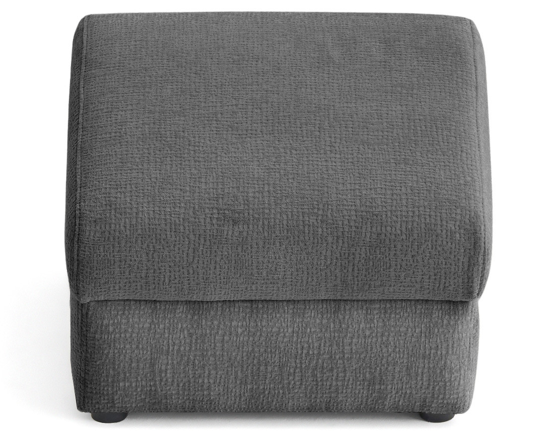 Pouf en tissu velours relief Bastille