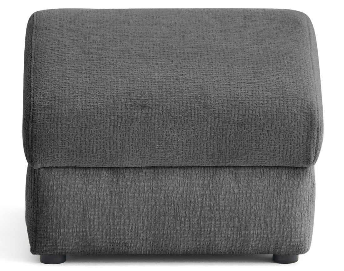 Pouf en tissu velours relief Bastille