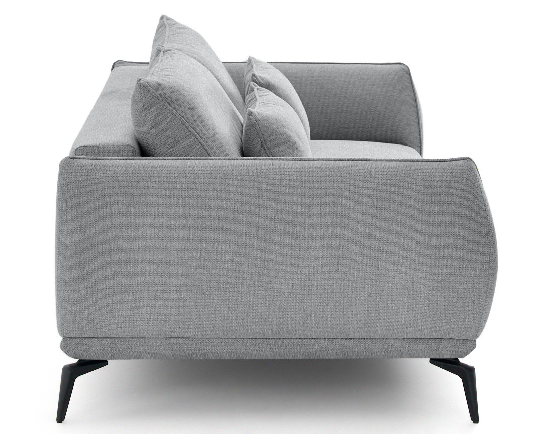 Canapé droit 3 places convertible en tissu texturé Arica