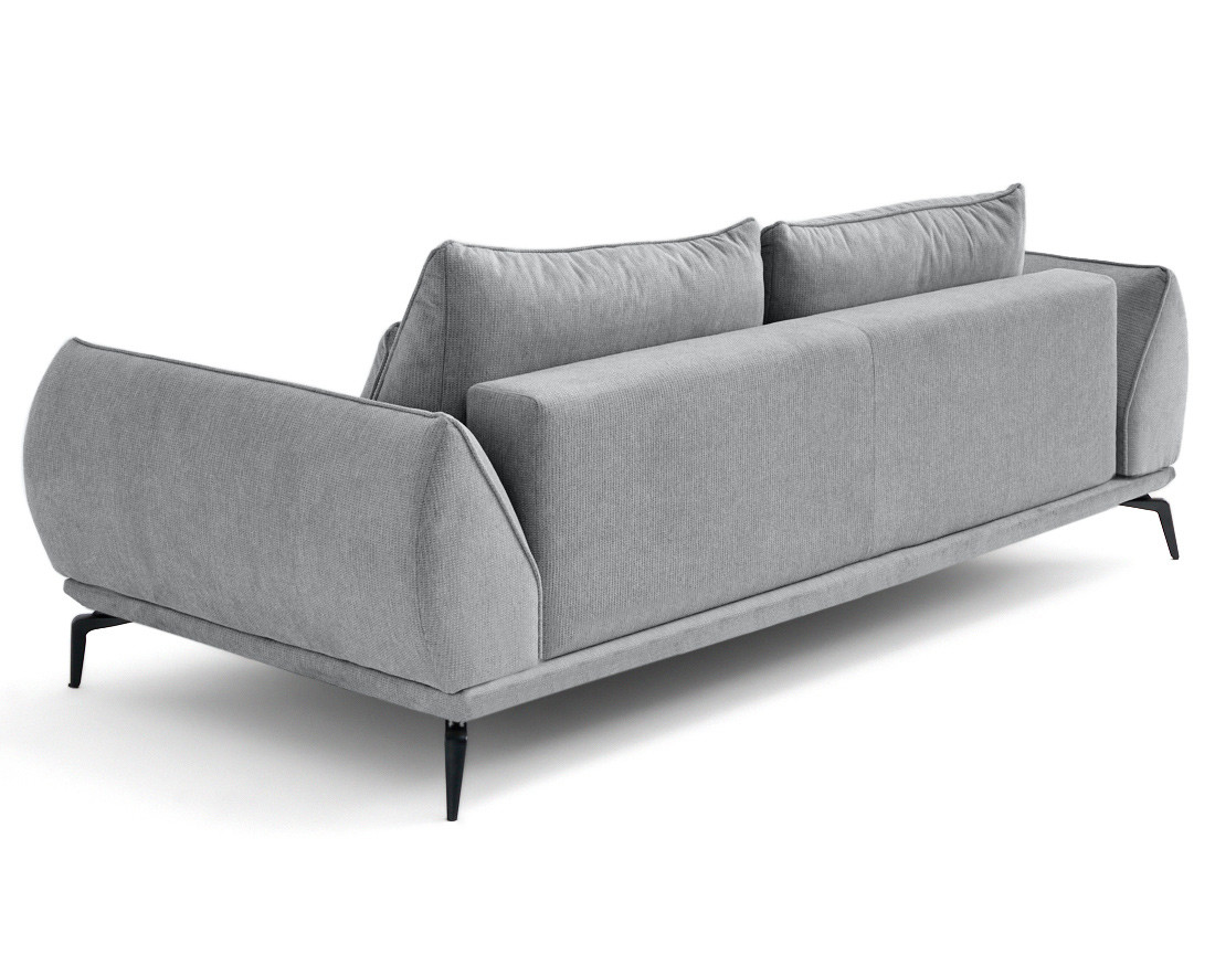 Canapé droit 3 places convertible en tissu texturé Arica