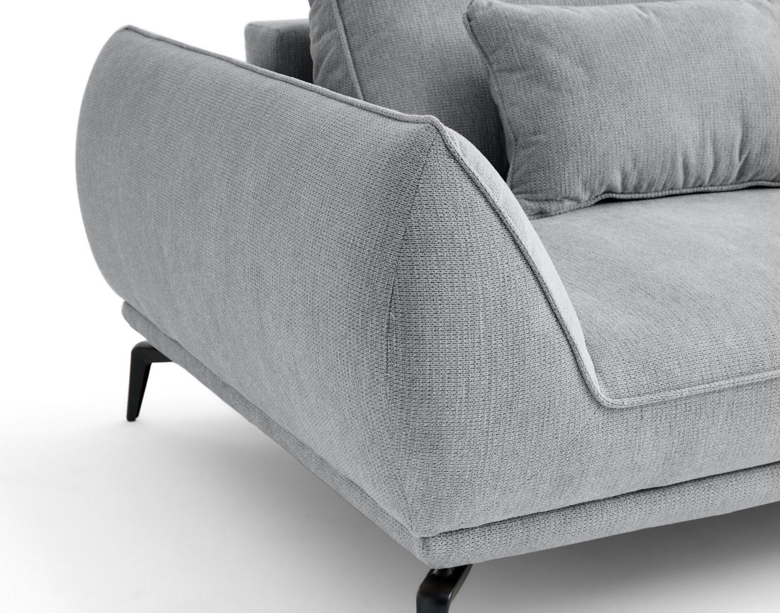 Canapé droit 3 places convertible en tissu texturé Arica