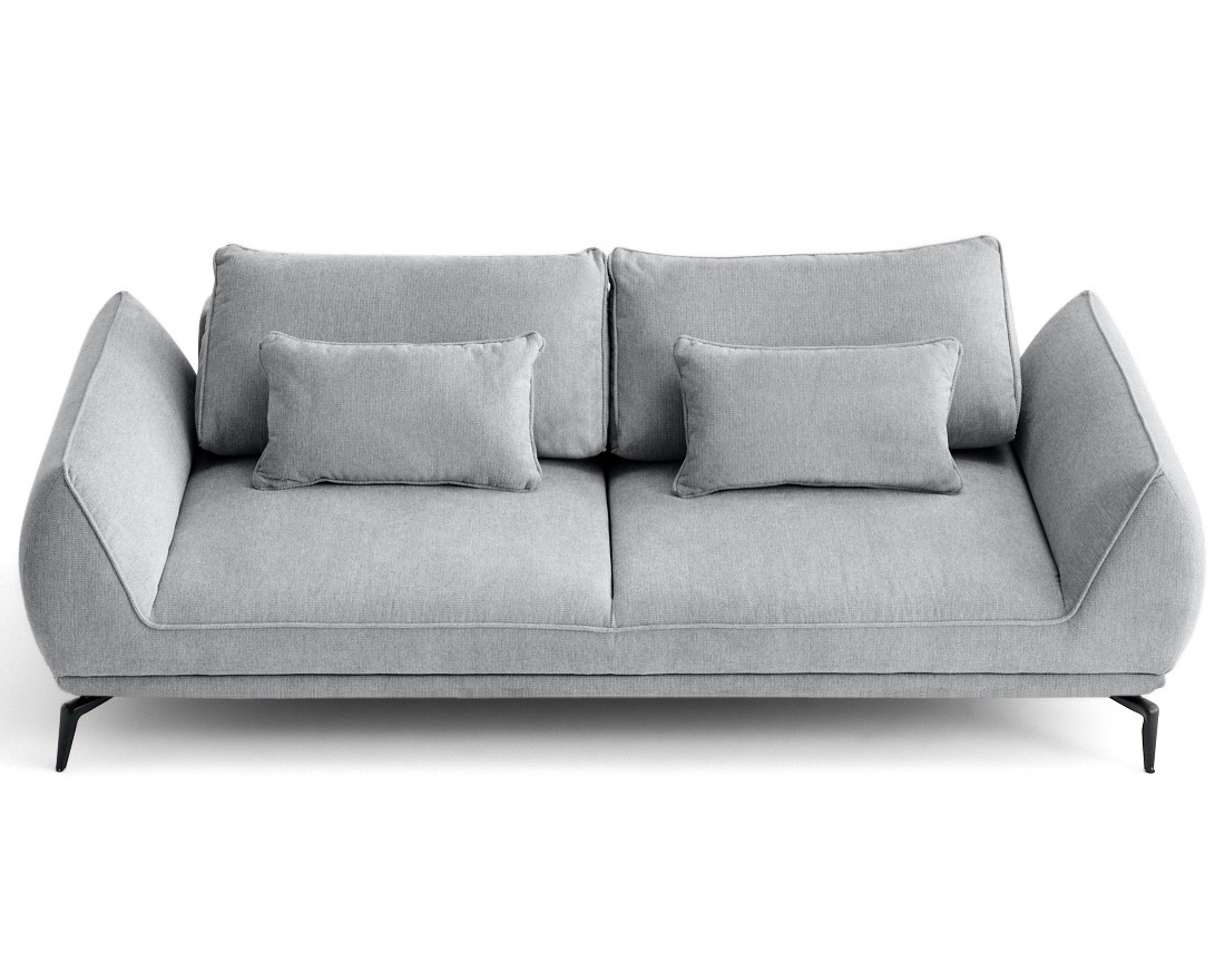 Canapé droit 3 places convertible en tissu texturé Arica