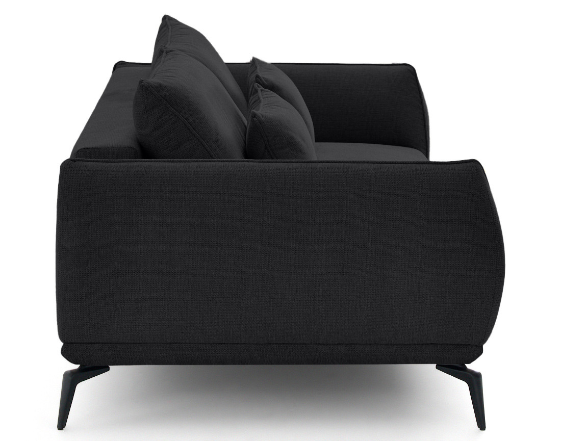 Canapé droit 3 places convertible en tissu texturé Arica