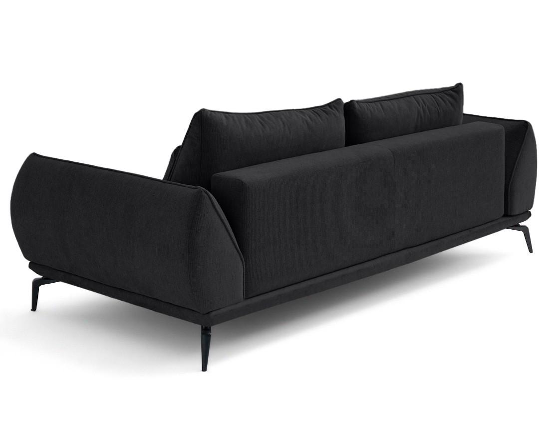 Canapé droit 3 places convertible en tissu texturé Arica