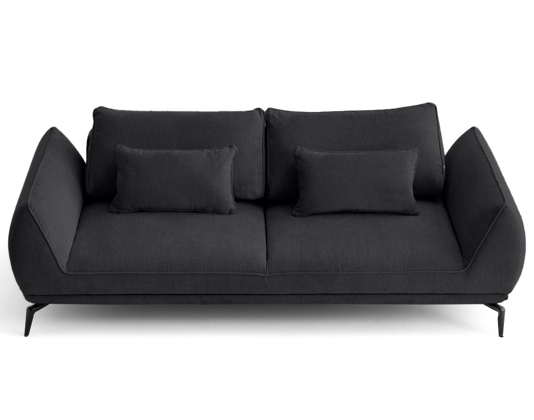 Canapé droit 3 places convertible en tissu texturé Arica