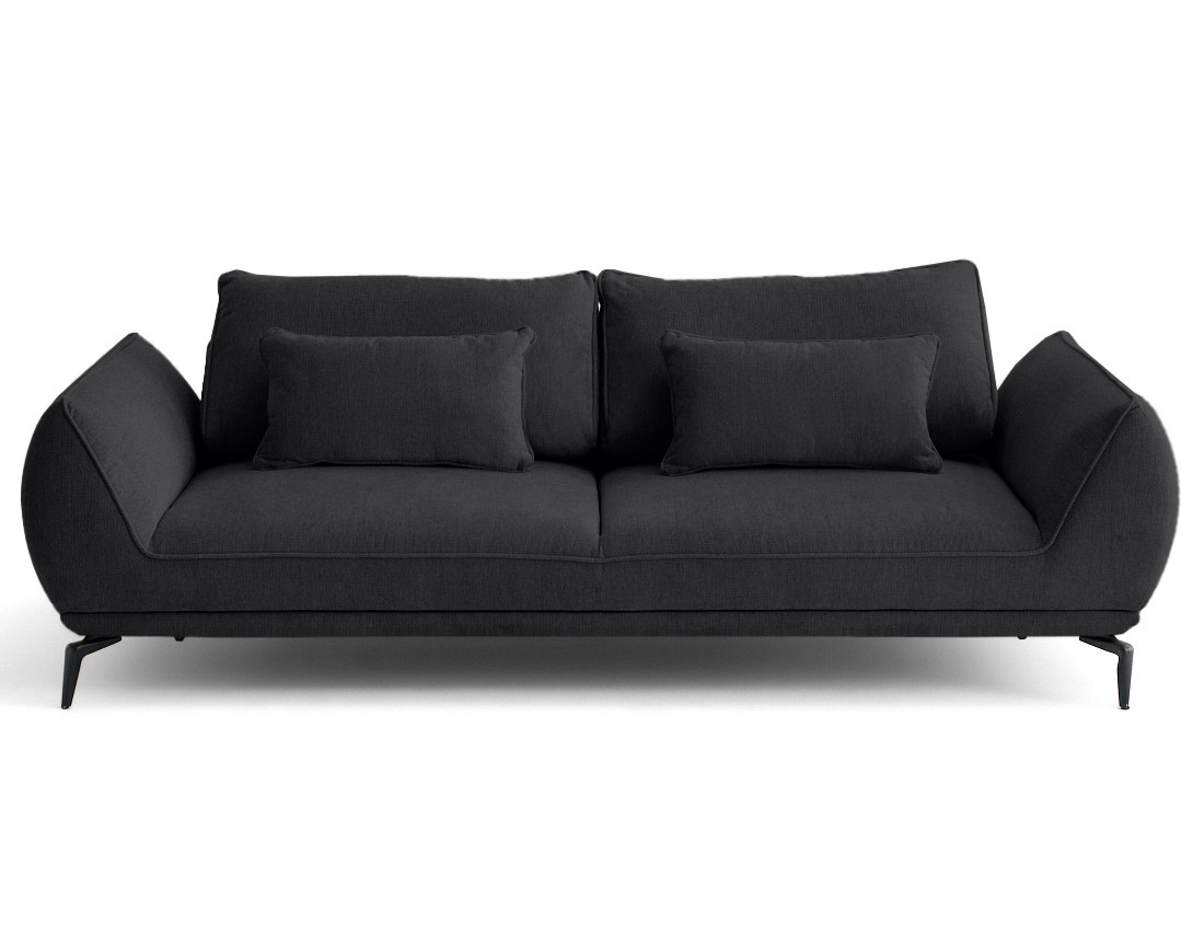 Canapé droit 3 places convertible en tissu texturé Arica