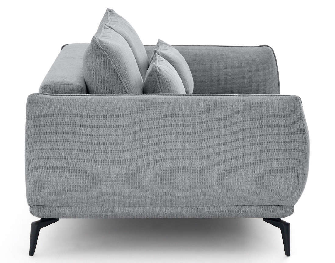 Canapé droit 2 places en tissu texturé Arica