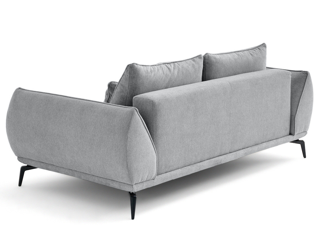 Canapé droit 2 places en tissu texturé Arica