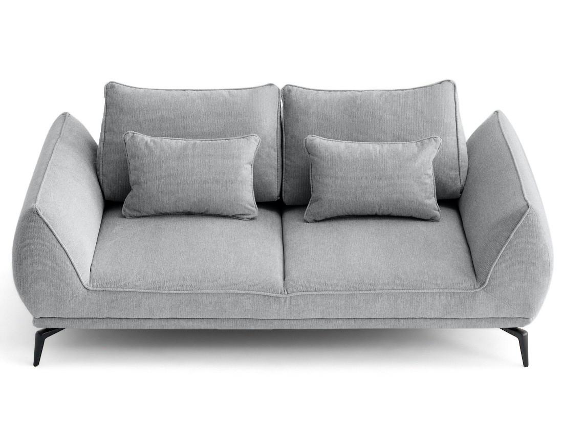 Canapé droit 2 places en tissu texturé Arica