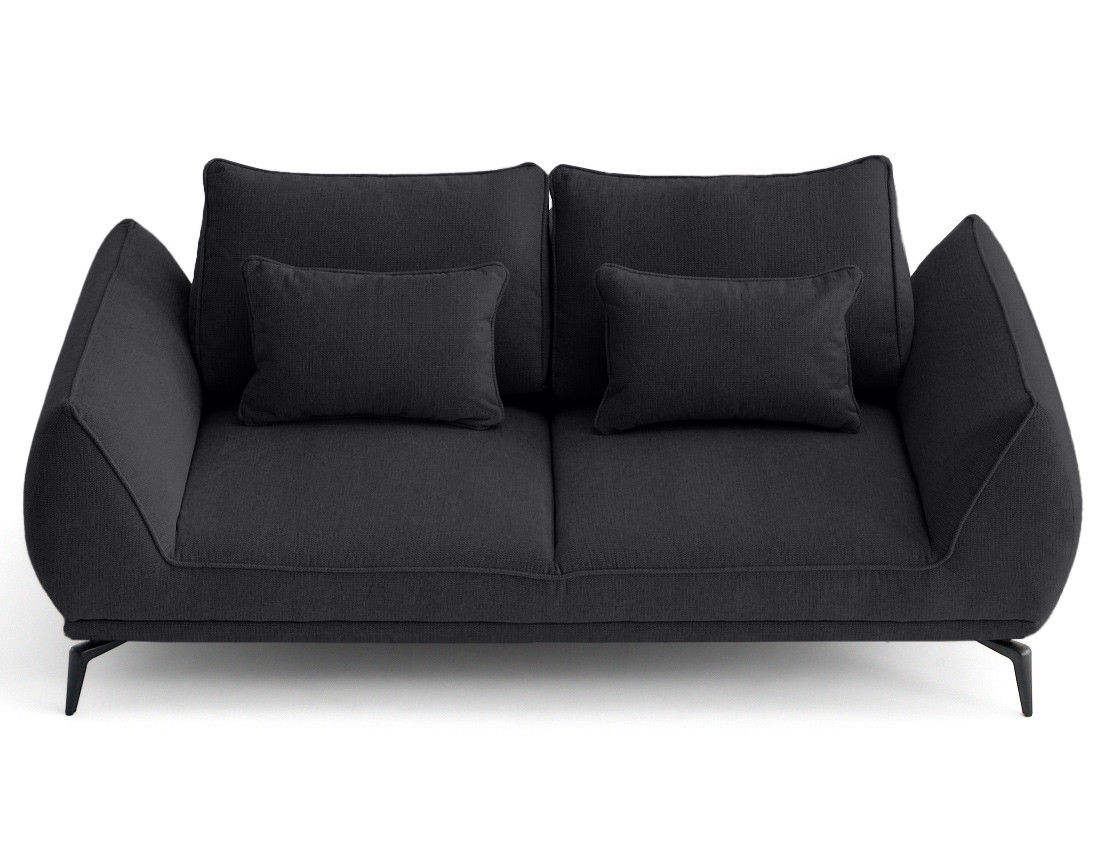 Canapé droit 2 places en tissu texturé Arica