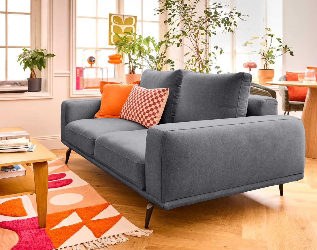 Canapé droit 2 places en tissu Vicence