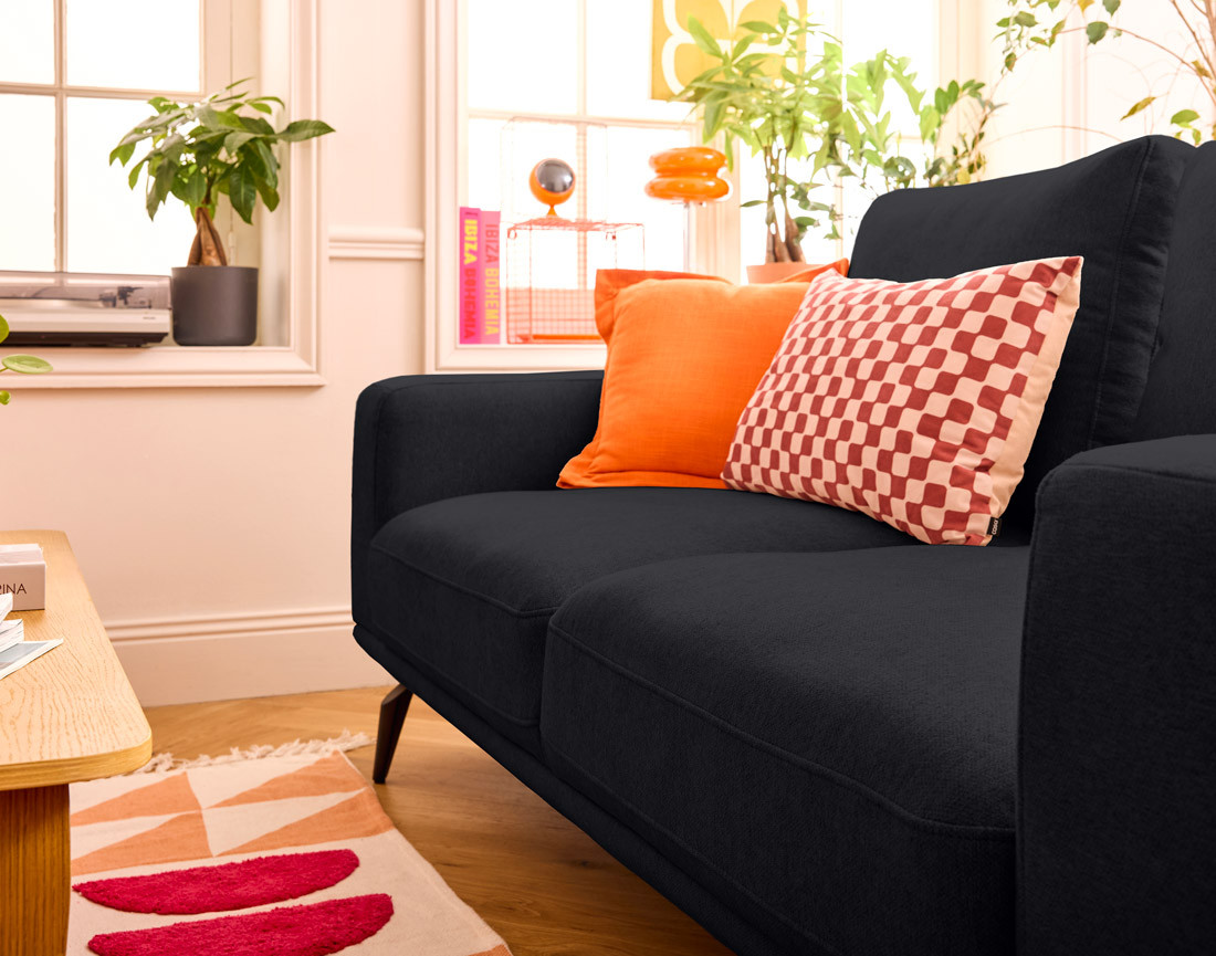 Canapé droit 2 places en tissu Vicence