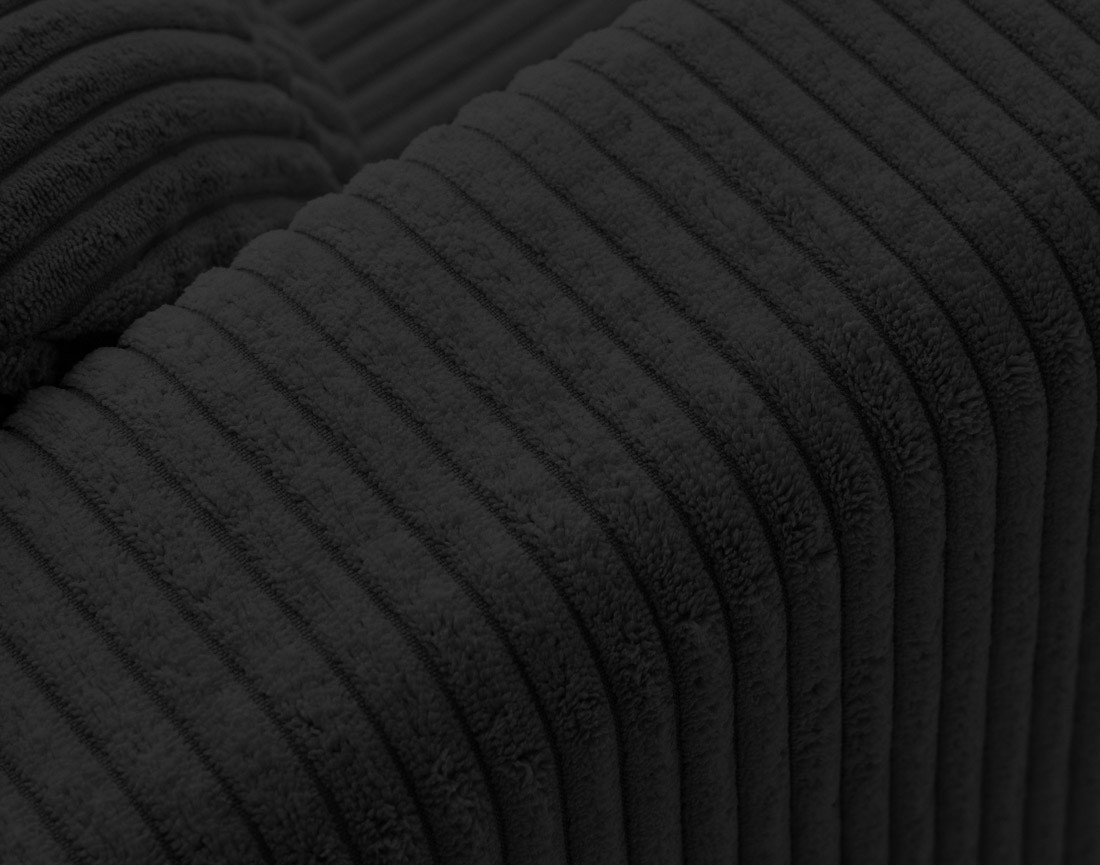 Canapé droit déhoussable 2 places en velours côtelé Serena