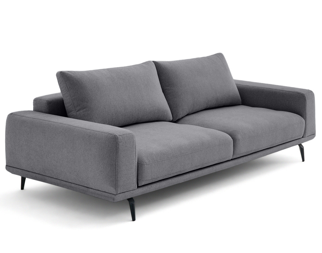 Canapé droit 3 places convertible en tissu Vicence