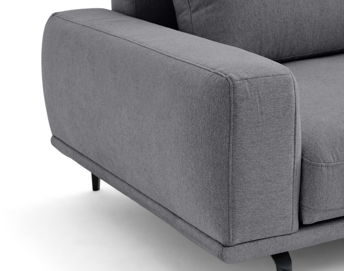 Canapé droit 3 places convertible en tissu Vicence