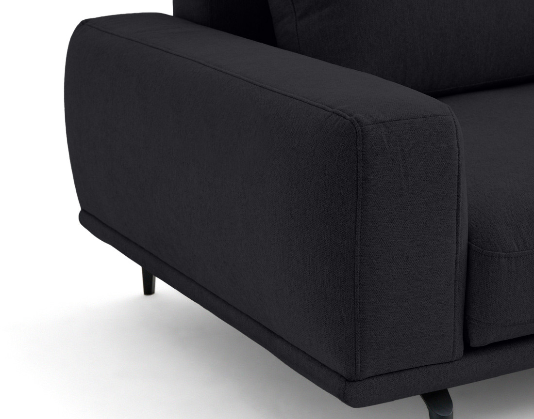 Canapé droit 3 places convertible en tissu Vicence