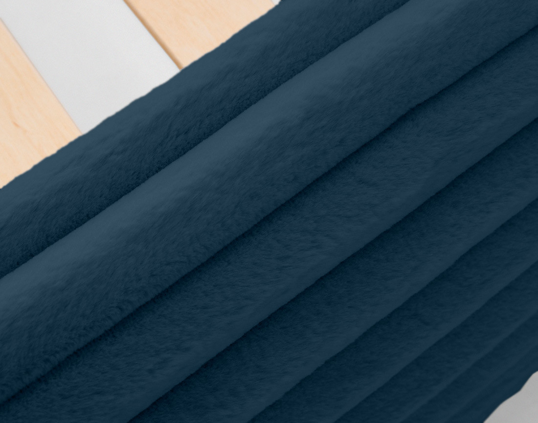 Lit coffre 180x200 sommier inclus fausse fourrure côtelé Cristal