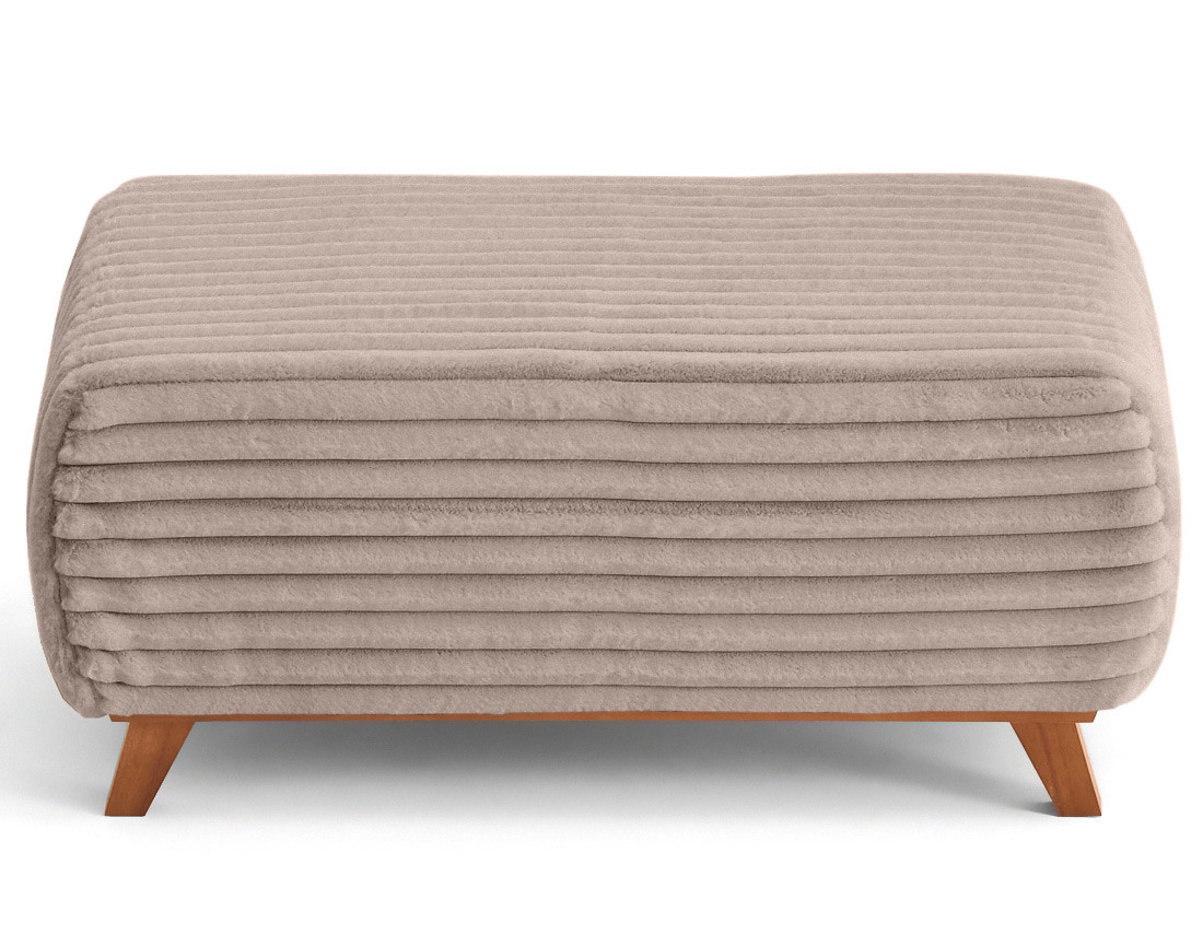 Lit coffre avec bout de lit 180x200 cm sommier inclus fausse fourrure côtelé Cristal