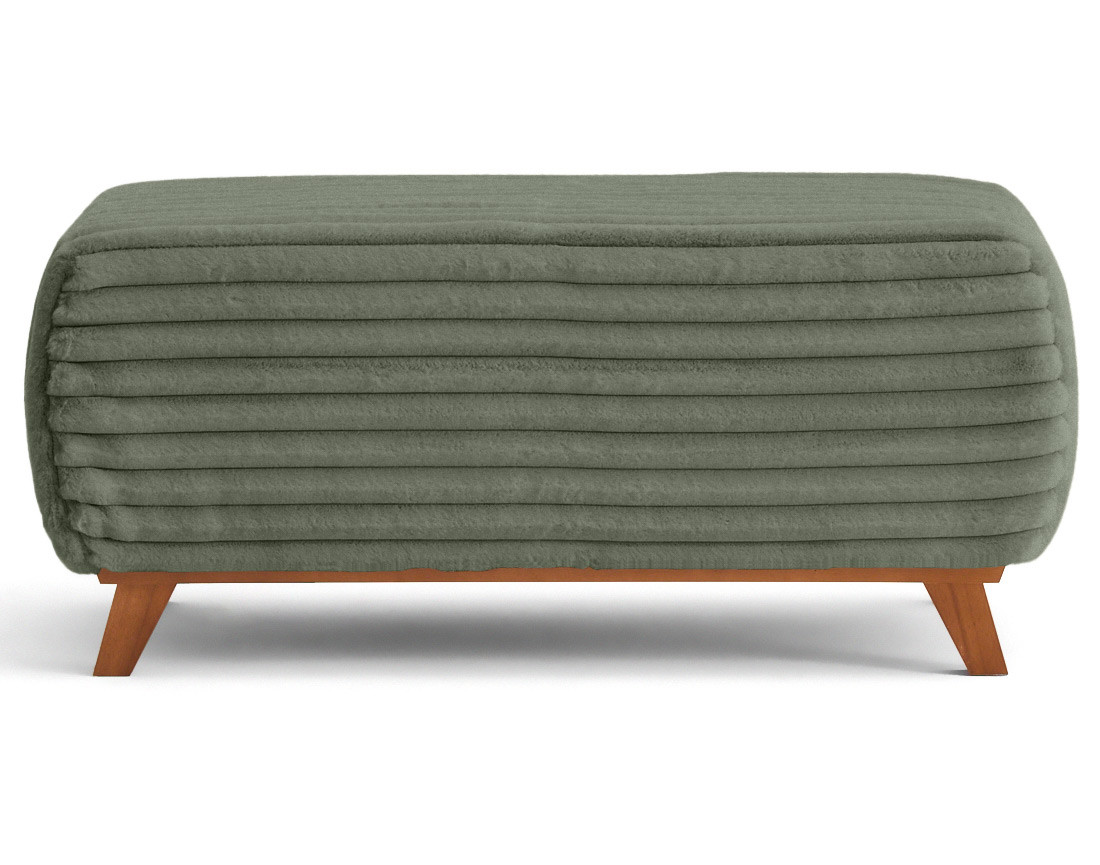 Lit coffre avec bout de lit 180x200 cm sommier inclus fausse fourrure côtelé Cristal