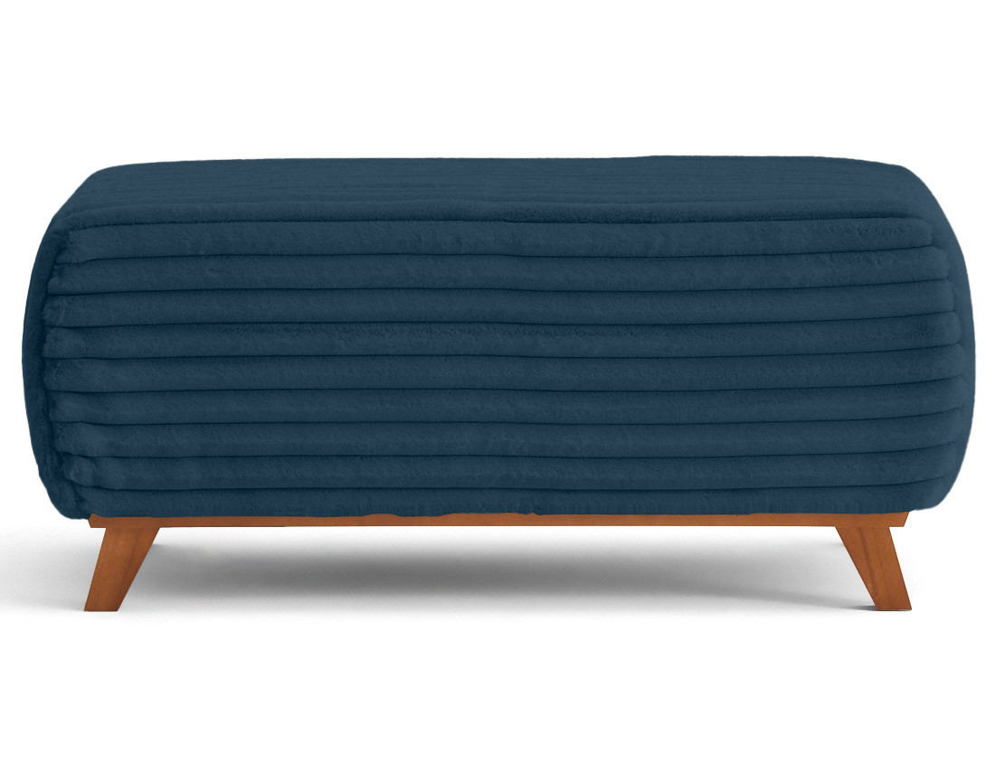 Lit coffre avec bout de lit 180x200 cm sommier inclus fausse fourrure côtelé Cristal