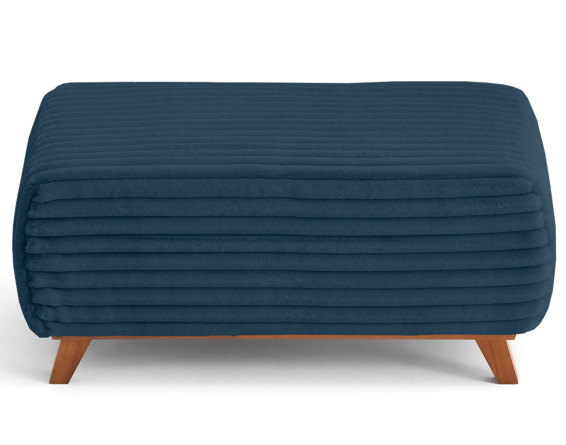 Lit coffre avec bout de lit 180x200 cm sommier inclus fausse fourrure côtelé Cristal