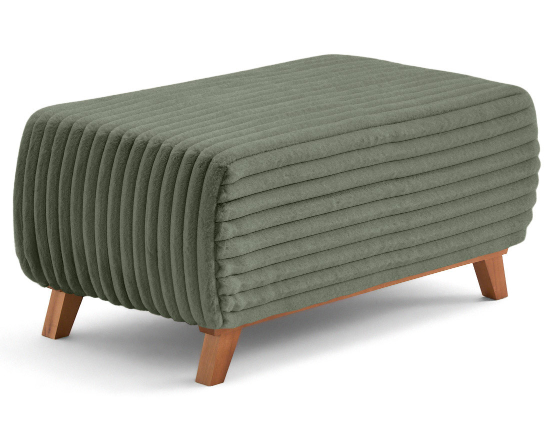 Bout de lit en fausse fourrure côtelé Cristal