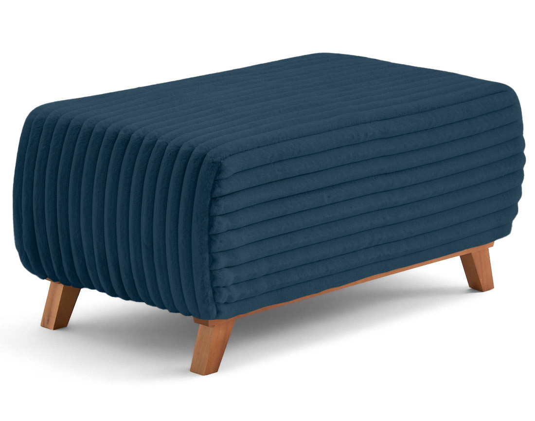 Bout de lit en fausse fourrure côtelé Cristal