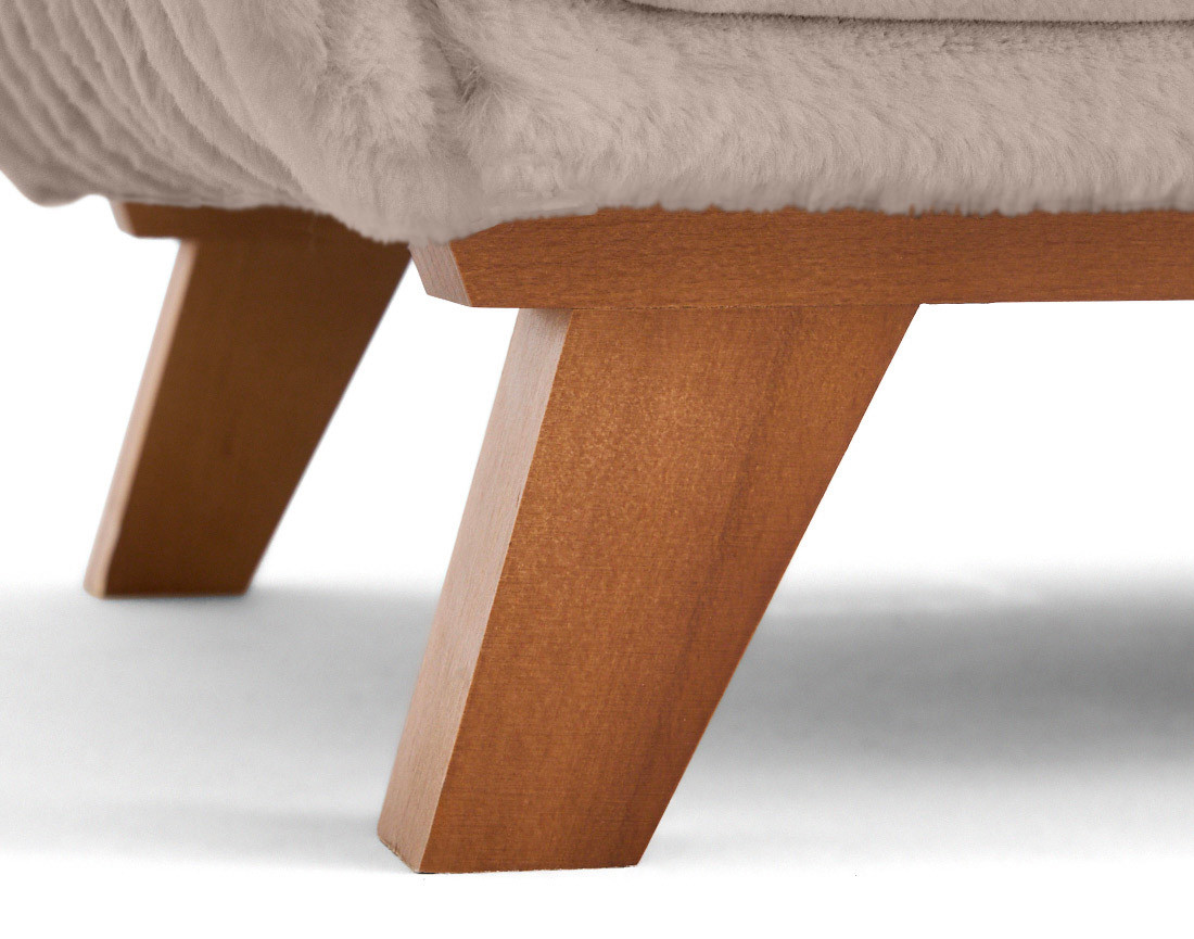 Lit coffre avec bout de lit 180x200 cm sommier inclus fausse fourrure côtelé Cristal