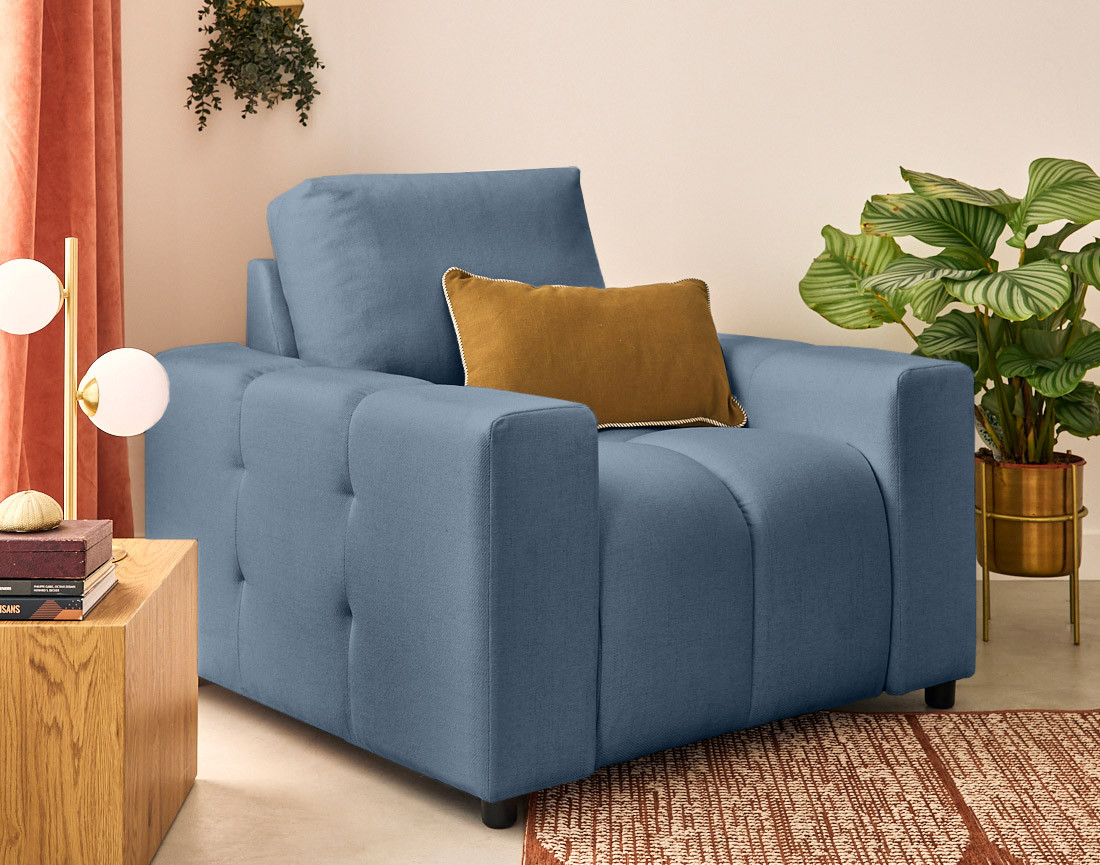 Fauteuil en tissu Crocus